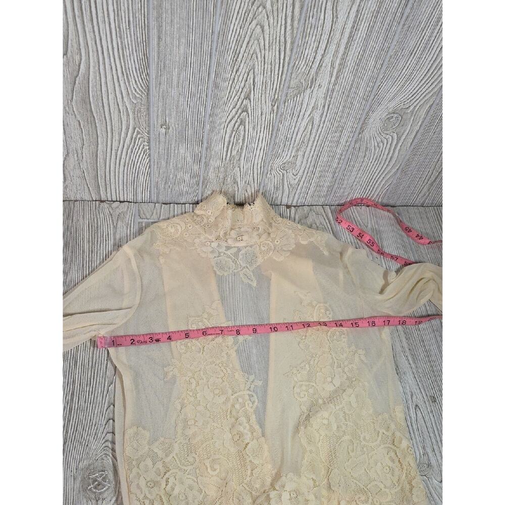 We Are HAH x Free People Take HAH Bow Reversible Bodysuit Cream Lace Womens L - Picture 7 of 12